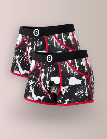 Bolas Underwear Heren Boxershorts  | Print | Duopack – 2 st | Raw Snow | Katoen