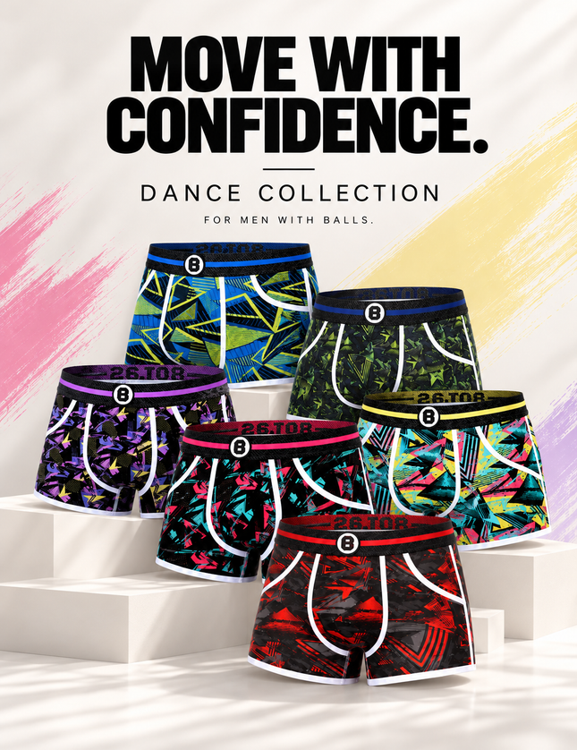Bolas Underwear Heren Boxershorts | Print | Multipack 6 | Dance | Katoen