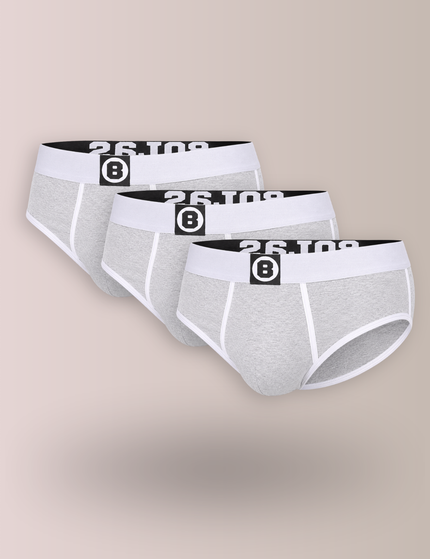 Bolas Underwear Heren slip |  Effen | 3 Pack | Basic |  Katoen | Grijs