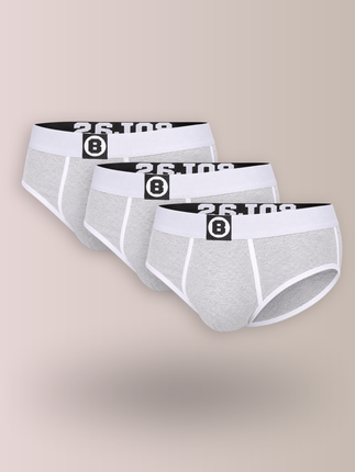 Bolas Underwear Heren slip |  Effen | 3 Pack | Basic |  Katoen | Grijs