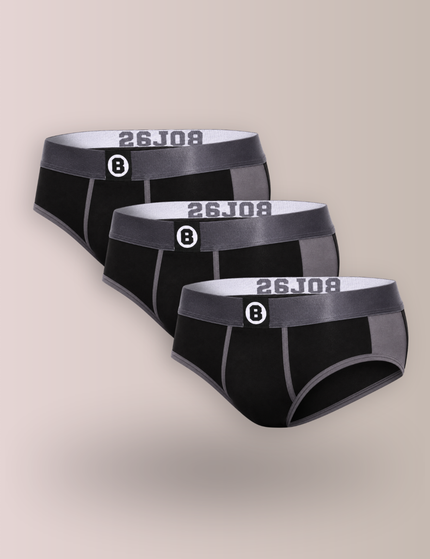 Bolas Underwear Heren slip | Effen | 3 pack | Basic | Katoen | Zwart
