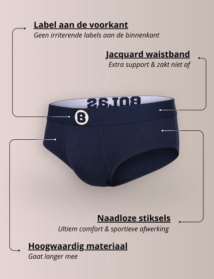Bolas Underwear Heren slip | Effen | Navy Blue | Katoen