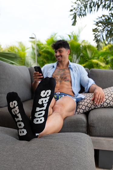 Bolas Underwear Heren Sneaker Sokken | 4 paar Sokken | Zwart | Katoen