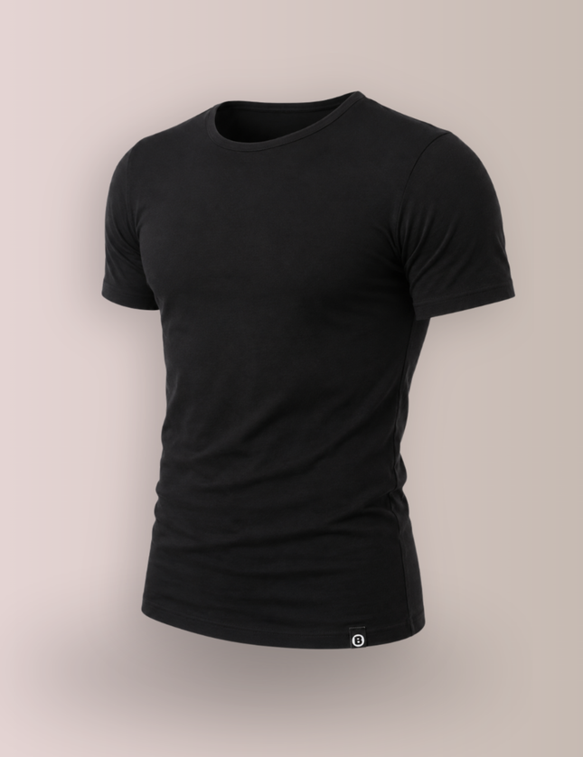 Bolas Underwear Heren T-Shirt | Bamboe | Basic Zwart | Ronde Hals