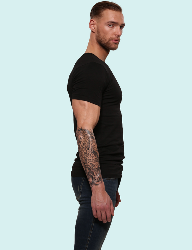 Bolas Underwear Heren T-Shirt | Bamboe | Basic Zwart | Ronde Hals | 6pack