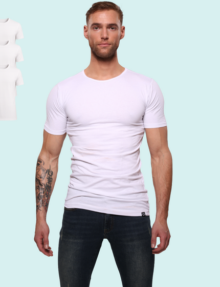 Bolas Underwear Heren T-Shirt | Katoen | Basic Wit | Ronde Hals | 3 pack