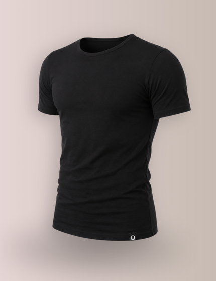 Bolas Underwear Heren T-Shirt | Katoen | Basic Zwart | Ronde Hals
