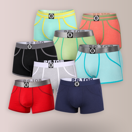 Bolas Underwear Jongens ondergoed  | Effen | Multipack Boxershorts 8st | Katoen