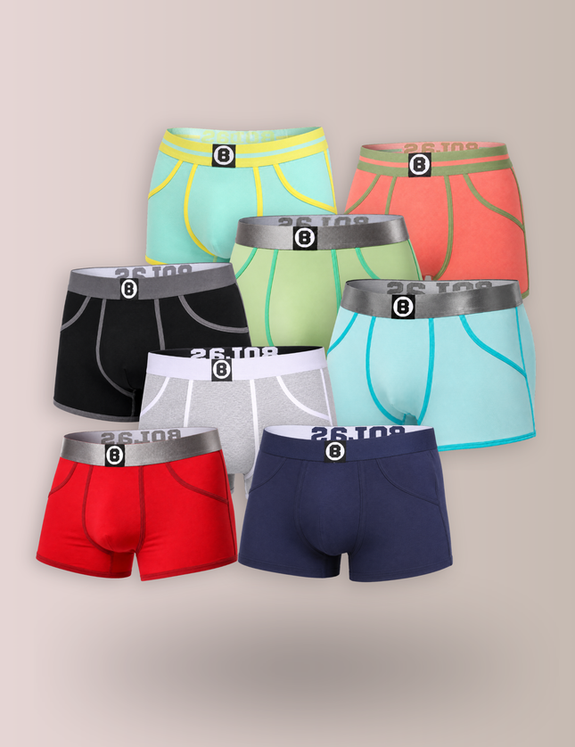 Bolas Underwear Jongens ondergoed  | Effen | Multipack Boxershorts 8st | Katoen